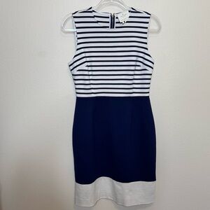 Kate Spade Navy and White Sleeveless Dress size 8